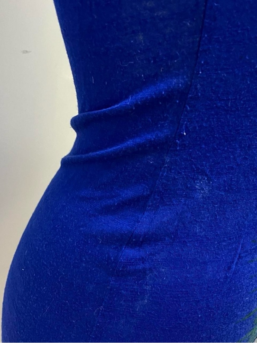 Roberto Cavalli feather blue short sleeve top - Picture 2 of 8